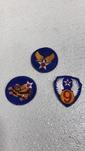 (3) Original Vintage WW2 To Vietnam Era Air Force Badge Patches Including 14th Army Us Air Force &ldquo;Flying Tigers&rdquo; Patch