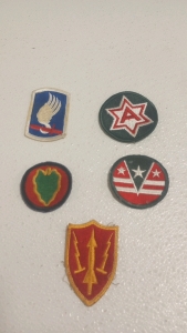 (5) Original WW2 Air Force Army Patches Badges including 173rd Airborne Brigade Patch!!
