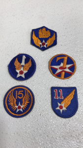 (5) Original Vintage WW2 To Vietnam Era Air Force Badge Patches Including WW2 US Army 6th Air Force Patch