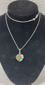 Rainbow Sea Sediment Jasper .925 Necklace
