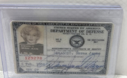 Marilyn Monroe Military ID