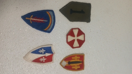 (5) Original WW2 Air Force Army Patches Badges including US Army Europe Berlin Patch!!