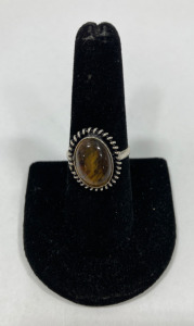 Tiger Eye Jasper Ring