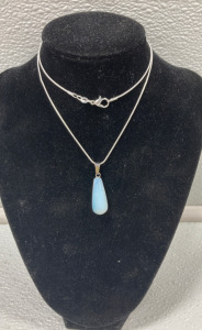 Opal Gemstone Waterdrop .925 Necklace