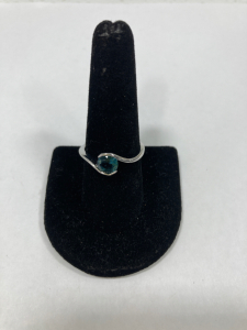 Round Cut Aquamarine .925 Ring
