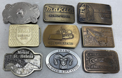 (9) Various Men&rsquo;s Belt Buckles