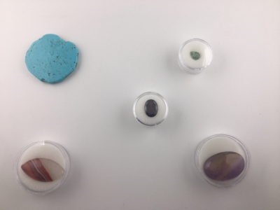 (1) 128.70ct Blue Turquoise Gemstone Freeform Slice Cabochon (1) 2.80ct Natural Colombian Emerald Gemstone Cobochon And More!