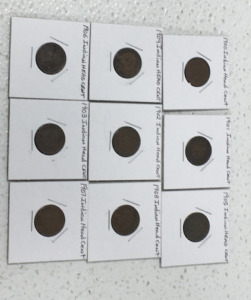 (9) 1900-1908 Indian Head Cents