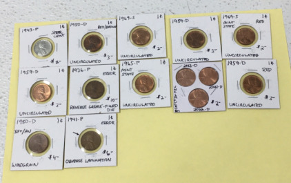 (12) Mint State Coins