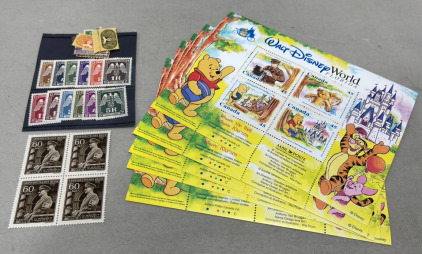(30) Walt Disney World Florida Collectable Stamps, (20) German Collectible Stamps