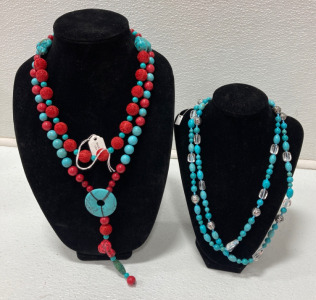 (2)Fashion Beaded Necklaces