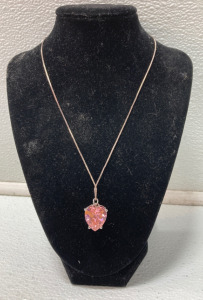 Pink Heart Pendant Necklace