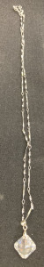 .925 Necklace w/ Crystal Pendant
