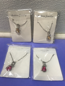 (4) Fashion Pendant Necklaces