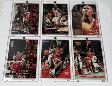 (6) Michael Jordan Basketball Cards