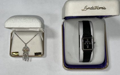 Dakota Gold* Dream Catcher Necklace & Landstroms Black Hills Gold* Leather Watch