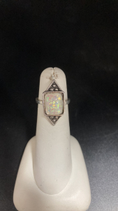 Fire Opal Ring Size 4.5