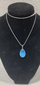 Opal Gemstone Teardrop .925 Necklace