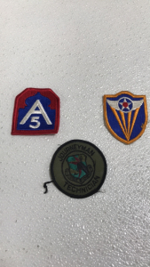(3) Original Vintage WW2 To Vietnam Era Air Force Army Badge Patches Including 5th Army Regiment Patch