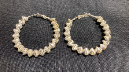 .925 Spiral Hoop Earrings