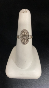 Vintage Silver Tone Ring Size 7