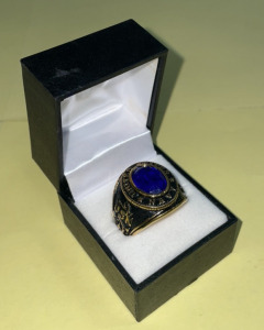 United States Navy Blue Stone Ring Size 12