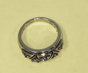 Trillion-Cut Sterling.925 Silver AMETHYST Ring-Size 7.75-6g