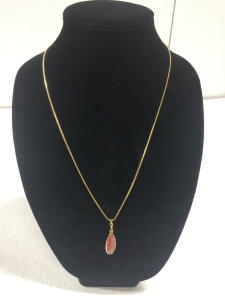 Beautiful Teardrop Pendant With 24&rdquo; .925 Necklace
