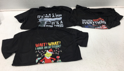 (3) Black shirts Funny Themes