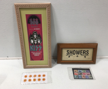 (2) Wall Signs, Old Collectable Stamps