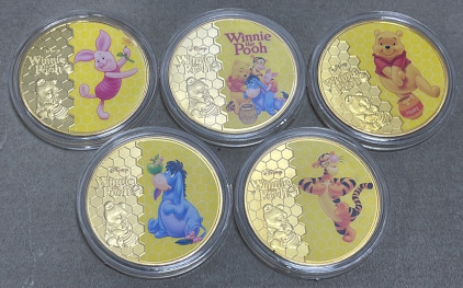 (6) Disney Winnie The Pooh Collectible Coin Set