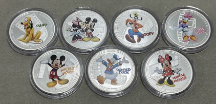 (7) 2020 Disney Character Collectible Coin Set&hellip; Mickey, Minnie, Donald, Daisy, Goofy, Pluto