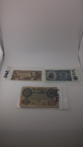 (1) Germany April 21, 1910 20 Mark Reichs Banknote (1) Austrian 20 Shilling 1967 Banknote (1) 1951 Bulgaria 25 Leva Year Railway Workers Banknote