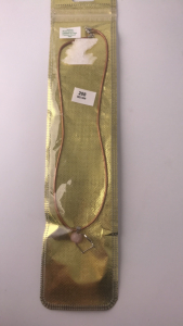 (1) Silver Rose Quartz Pendant w/ High Fahion Chord