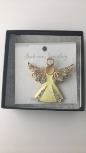 (1) 2&rdquo; Gold Lead& Nickel Compliant Angel Pendant