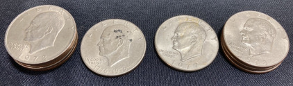 (10) Eisenhower Dollar Coins - 1972, 1976, 1977, 1978