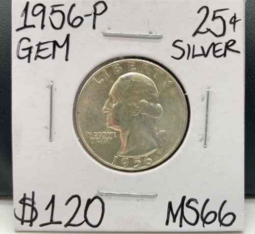 1956-P MS66 Gem Silver Quarter