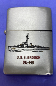Vintage Original U.S.S Brough DE-148 Navy Zippo Lighter