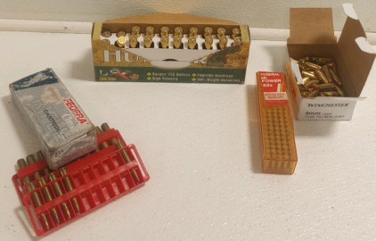 (16) DPX Hunter .30-06 Springfield 168gr Ammunition Cartridges (40) Winchester 9mm Luger 115gr Ammunition (15) Federal .223 Ammunition Cartridges (55) Federal High Power .22lr Ammunition Cartridges