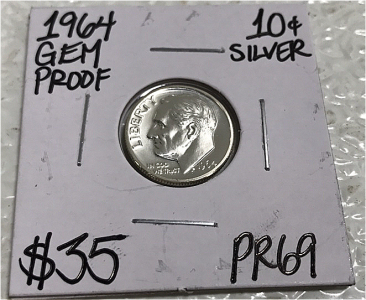 1964 PR69 Gem Proof Silver Dime