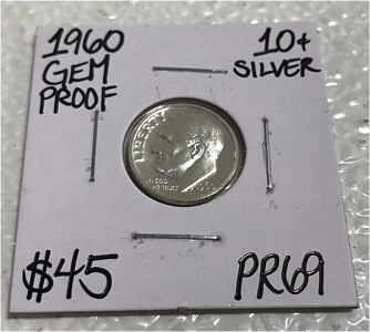 1960 PR69 Gem Proof Silver Dime