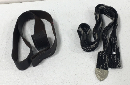 Black And Brown Leather Belt, Black And Grey Leather Belt