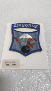 Vintage WW2 Original 511th Airborne Infantry Regiment Uniform Patch Badge