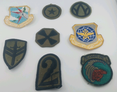 (8) Vintage Original US Military Korean - Vietnam ERA Patches Including Air Force 366th Supply Squadron Patch and More!!