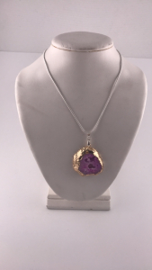 36.20ct Titanium Crystal Agate Gemstone .925 Necklace