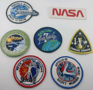 (7) Vintage Original NASA Space Program Mission Patches Including Mercury 6 and More!!