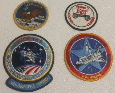 (1) Vintage Original NASA Apollo 11 Mission Patch (1) Vintage Original NASA Gemini 5 Mission Patch (1) Vintage Original NASA STS-13 Mission Patch (1) Vintage Original NASA STS-5 Mission Patch