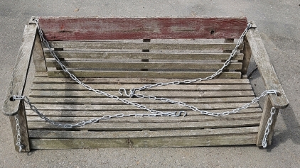 Vintage Wood Porch Swing W/ Chains