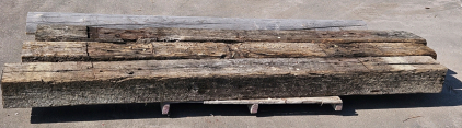 9"x7"x9"Wood Beams, 11"x4.5"x99" Semicircular Post