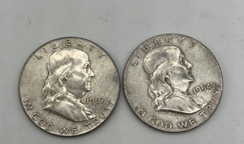 $1 90% Franklin Half Dollars